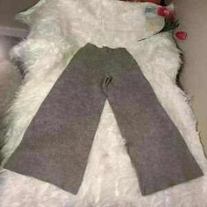 NWT Olivaceous grey ripped tie-waist cropped lounge pants size large